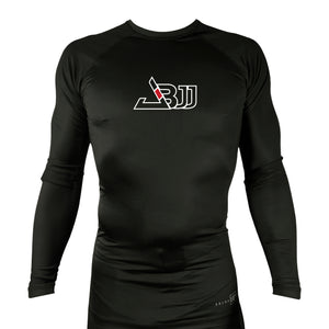 Juggernaut BJJ All Black Custom Rash Guards Long Sleeves #8096 A