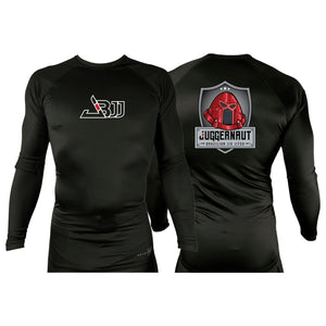 Juggernaut BJJ All Black Custom Rash Guards Long Sleeves #8096 A