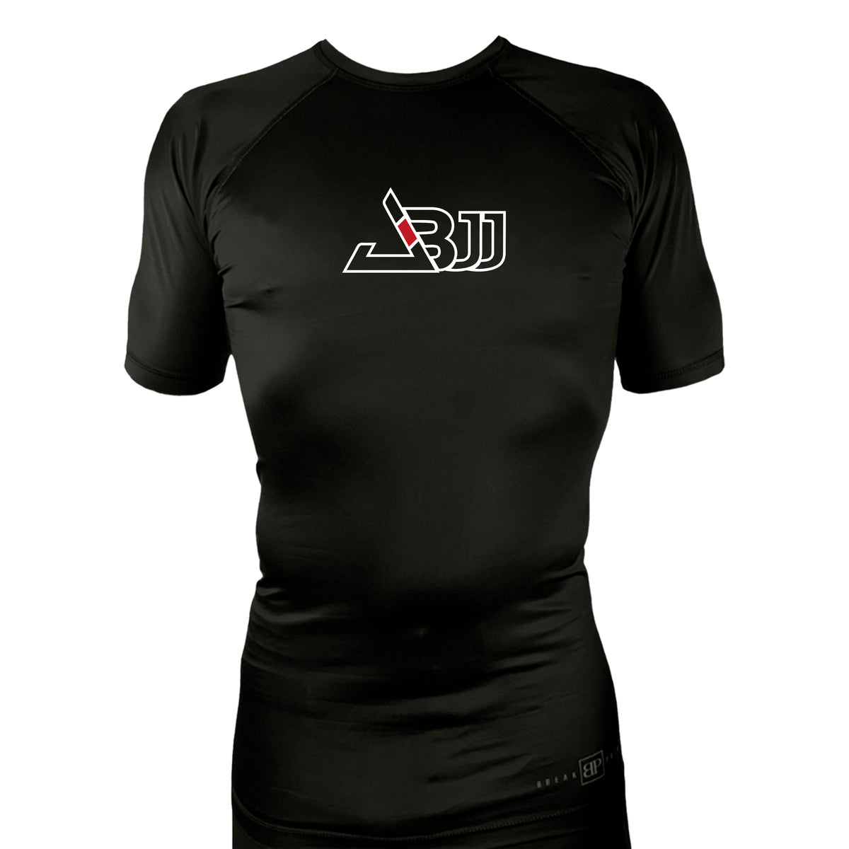 Juggernaut BJJ All Black Custom Rash Guards Short Sleeves #8096 A