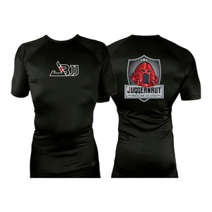 Juggernaut BJJ All Black Custom Rash Guards Short Sleeves #8096 A