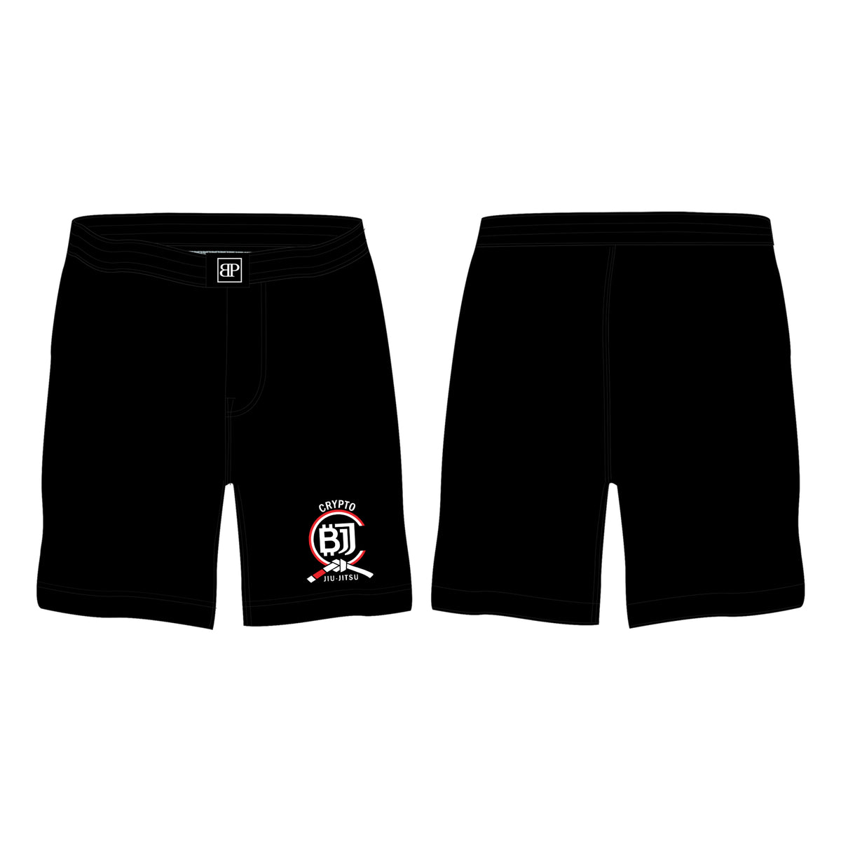 Crypto Jiu Jitsu All Black Custom Shorts #8097 A