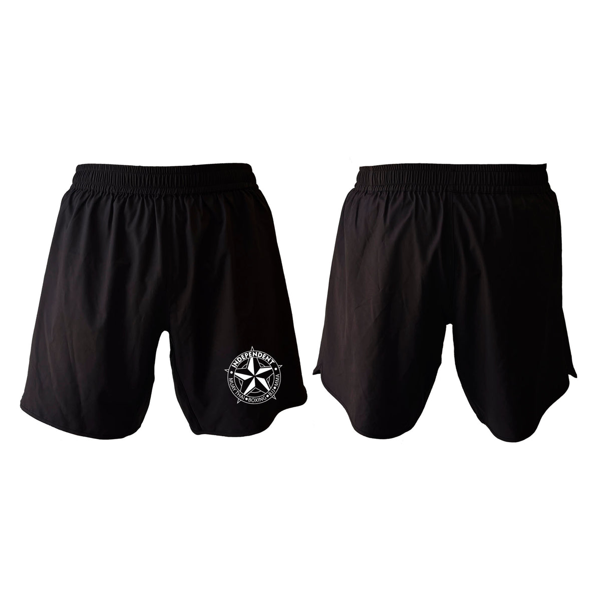 Independent MMA & Fitness All Black Custom Shorts 2.0 #8098 B