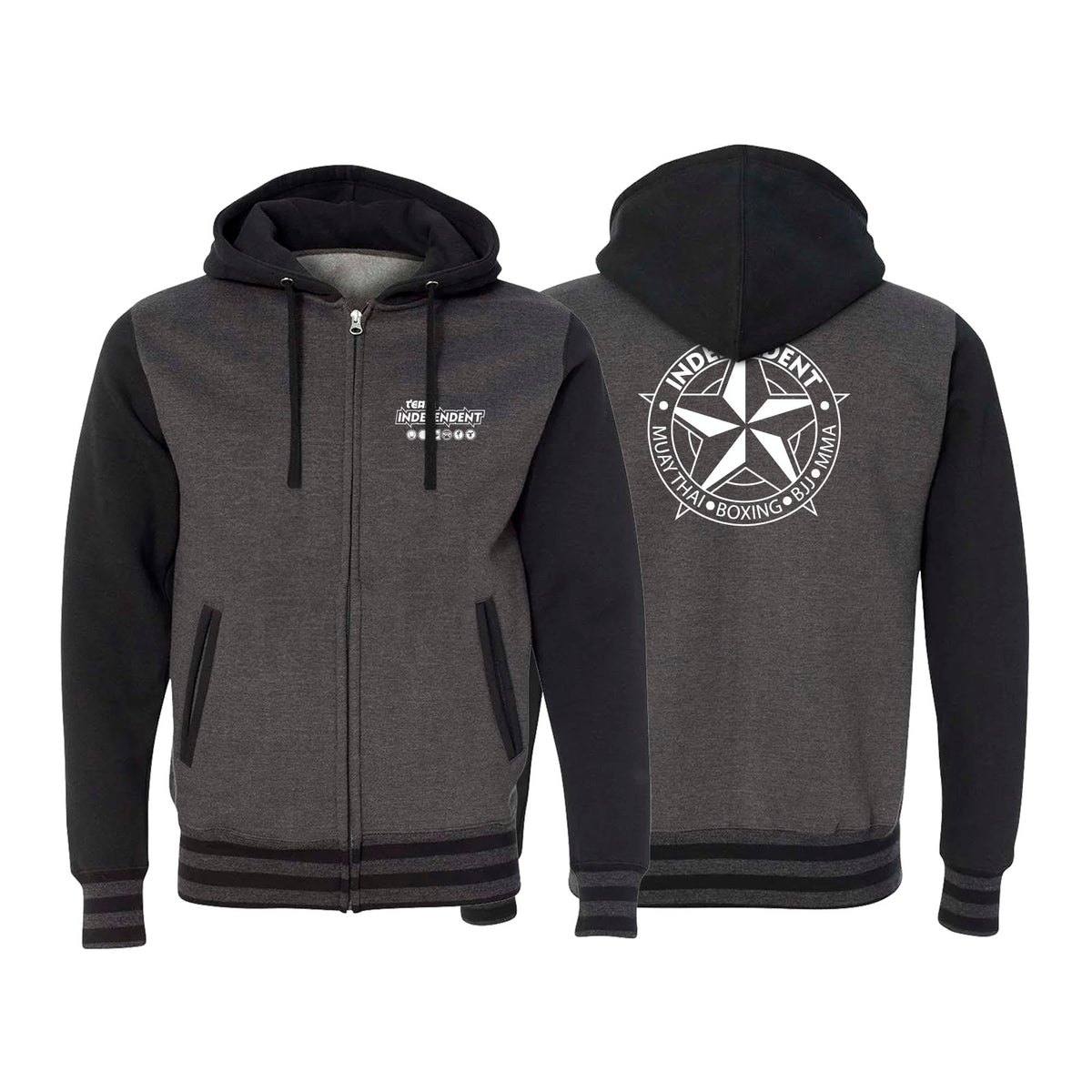 Independent MMA & Fitness Academy Varsity Zip-Up Hoodies #8098 C