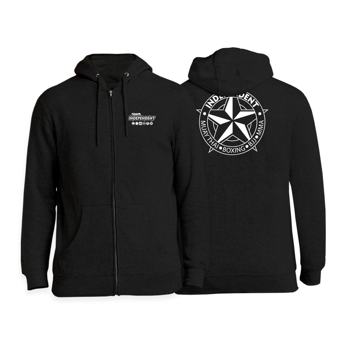 Independent MMA & Fitness Academy Zip-Up Hoodies #8098 C