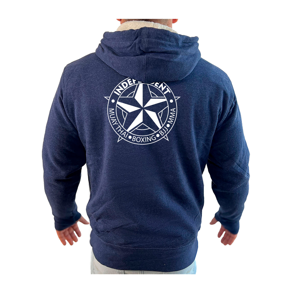 Independent MMA & Fitness Academy Sherpa Lined Zip-Up Hoodie #8098 C