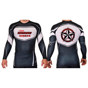 Independent MMA & Fitness Academy Rash Guards Black/White #8098 D