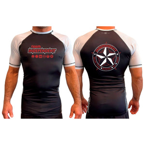 Independent MMA & Fitness All Black Ranked Short Sleeve Rash Guards #8098 D