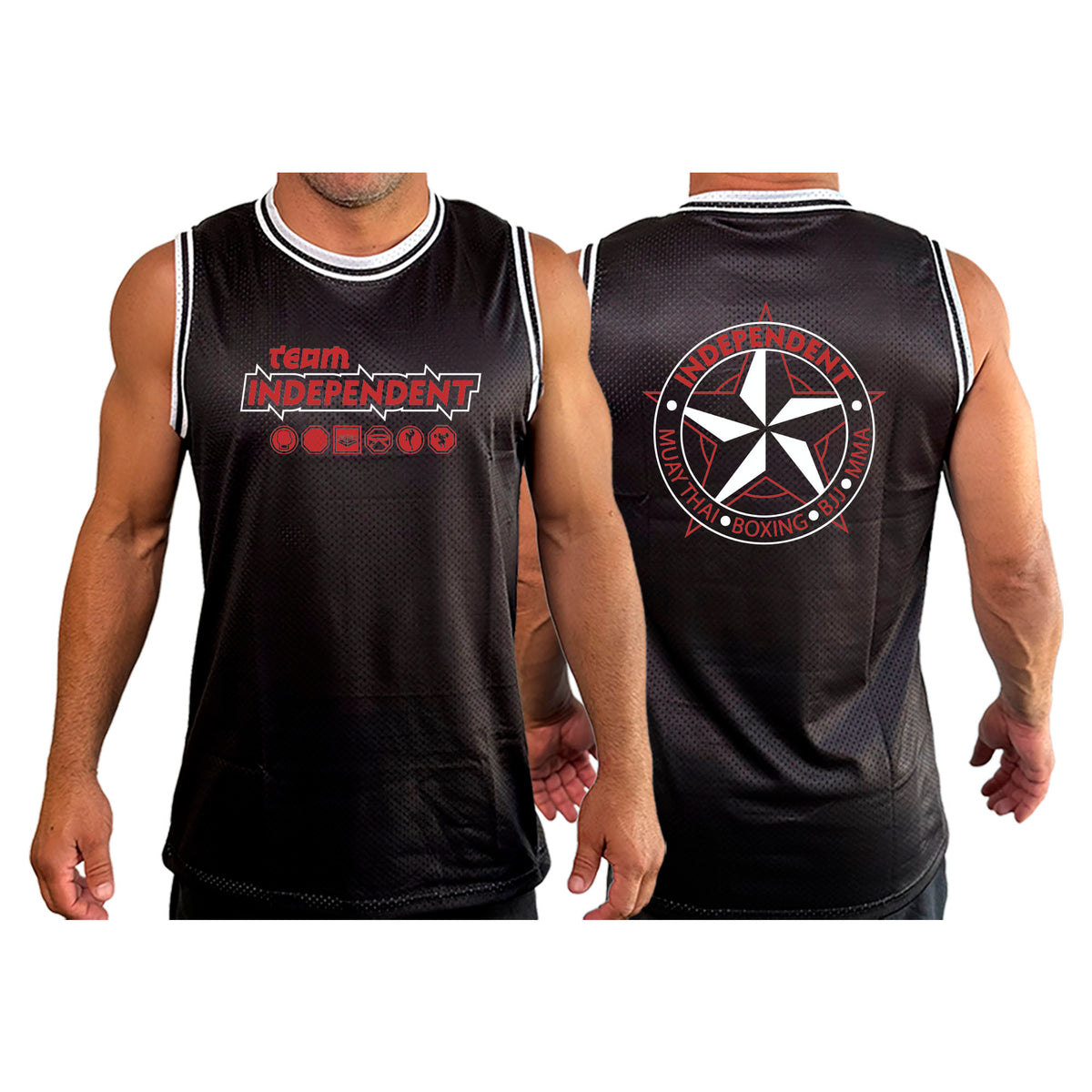 Independent MMA & Fitness Academy Basketball Jerseys #8098 D