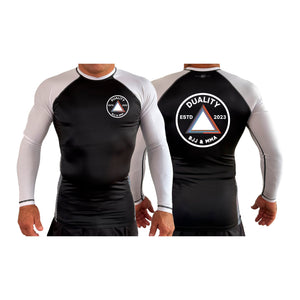 Duality Bjj All Black Ranked Long Sleeve Rash Guards #8099 A