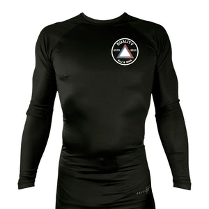 Duality Bjj All Black Custom Rash Guards Long Sleeves #8099 A