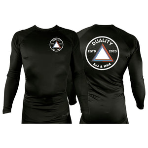 Duality Bjj All Black Custom Rash Guards Long Sleeves #8099 A