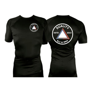 Duality Bjj All Black Custom Rash Guards Short Sleeves #8099 A