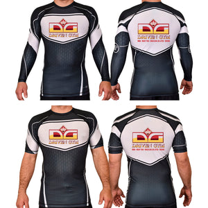 Driven Gym Academy Rash Guards Black/White #8101 A