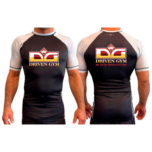 Driven Gym All Black Ranked Short Sleeve Rash Guards #8101 A