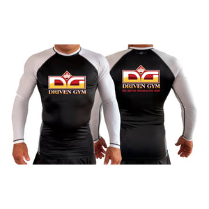 Driven Gym All Black Ranked Long Sleeve Rash Guards #8101 A