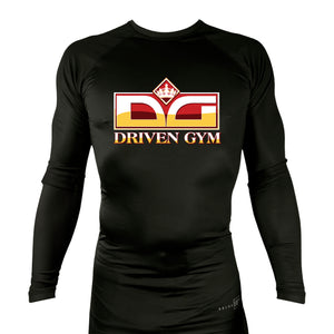 Driven Gym All Black Custom Rash Guards Long Sleeves #8101 A