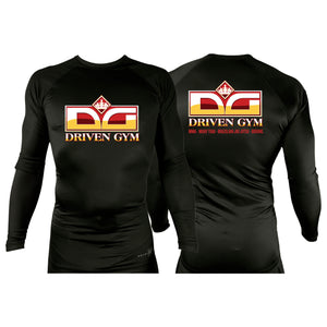 Driven Gym All Black Custom Rash Guards Long Sleeves #8101 A