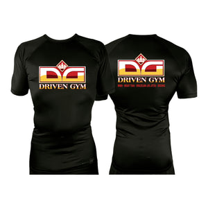 Driven Gym All Black Custom Rash Guards Short Sleeves #8101 A