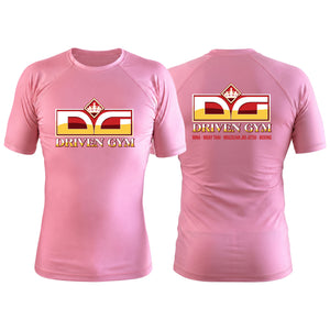 Driven Gym Pink Custom Rash Guards Short Sleeve #8101 A