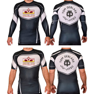 Driven Gym Academy Rash Guards Black/White #8101 C