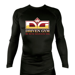 Driven Gym All Black Custom Rash Guards Long Sleeves #8101 C
