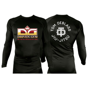 Driven Gym All Black Custom Rash Guards Long Sleeves #8101 C