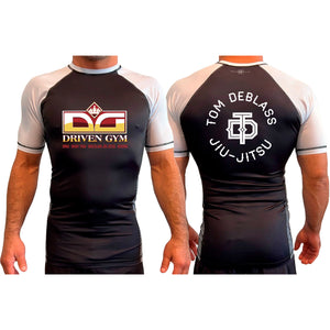 Driven Gym All Black Ranked Short Sleeve Rash Guards #8101 C