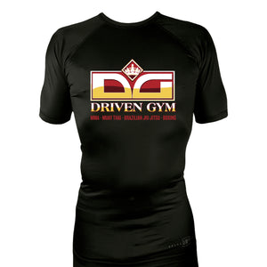 Driven Gym All Black Custom Rash Guards Short Sleeves #8101 C