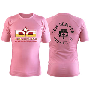 Driven Gym Pink Custom Rash Guards Short Sleeve #8101 C