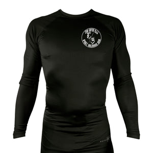 Con Safos BJJ All Black Custom Rash Guards Long Sleeves #8102 A