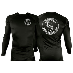 Con Safos BJJ All Black Custom Rash Guards Long Sleeves #8102 A