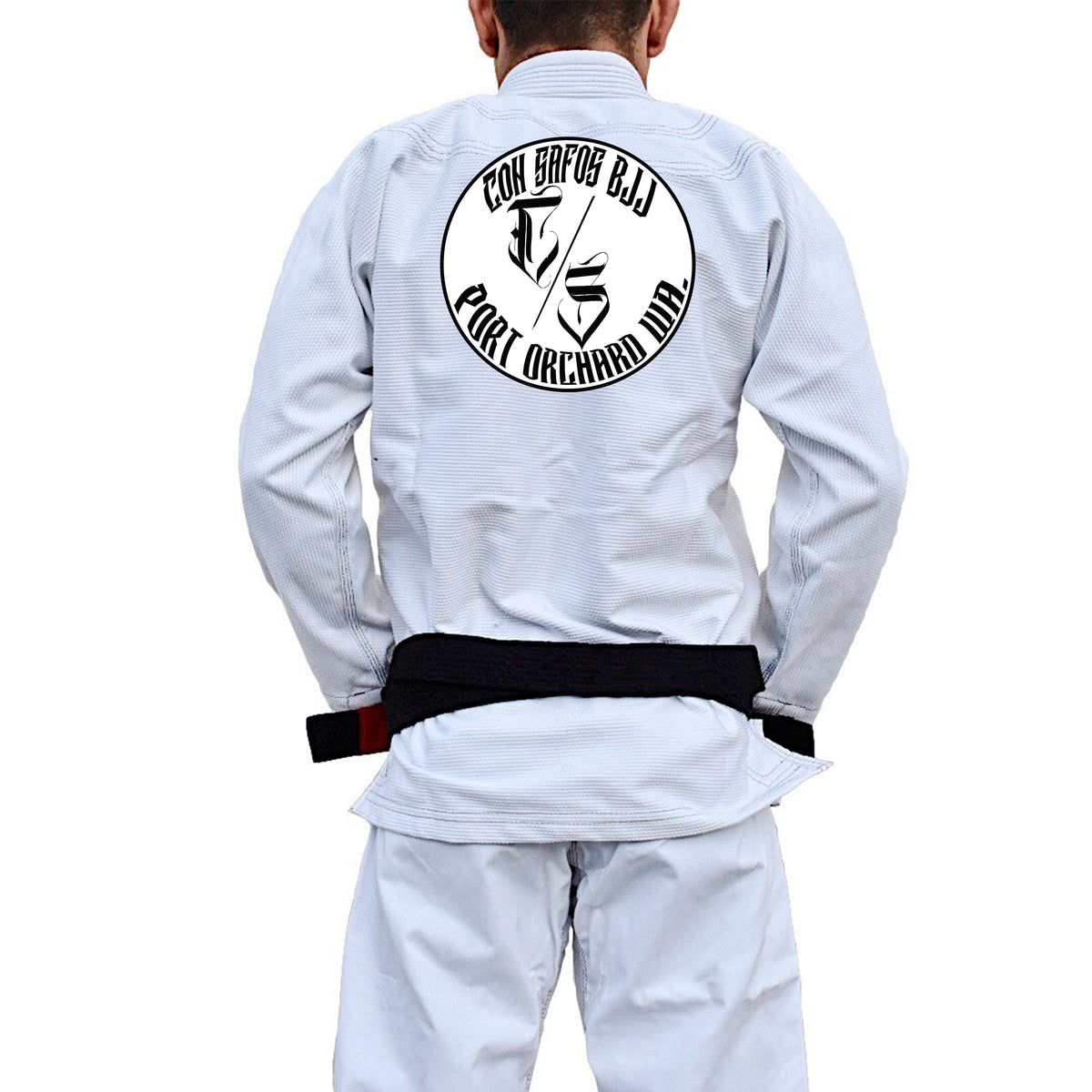 Con Safos BJJ Academy Kids Gi - White #1221 A