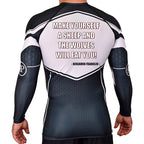 Adrenaline Training Center Academy Rash Guards Black/White  #8104 A