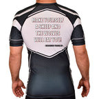 Adrenaline Training Center Academy Rash Guards Black/White  #8104 A