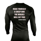 Adrenaline Training Center All Black Custom Rash Guards Long Sleeves #8104 A