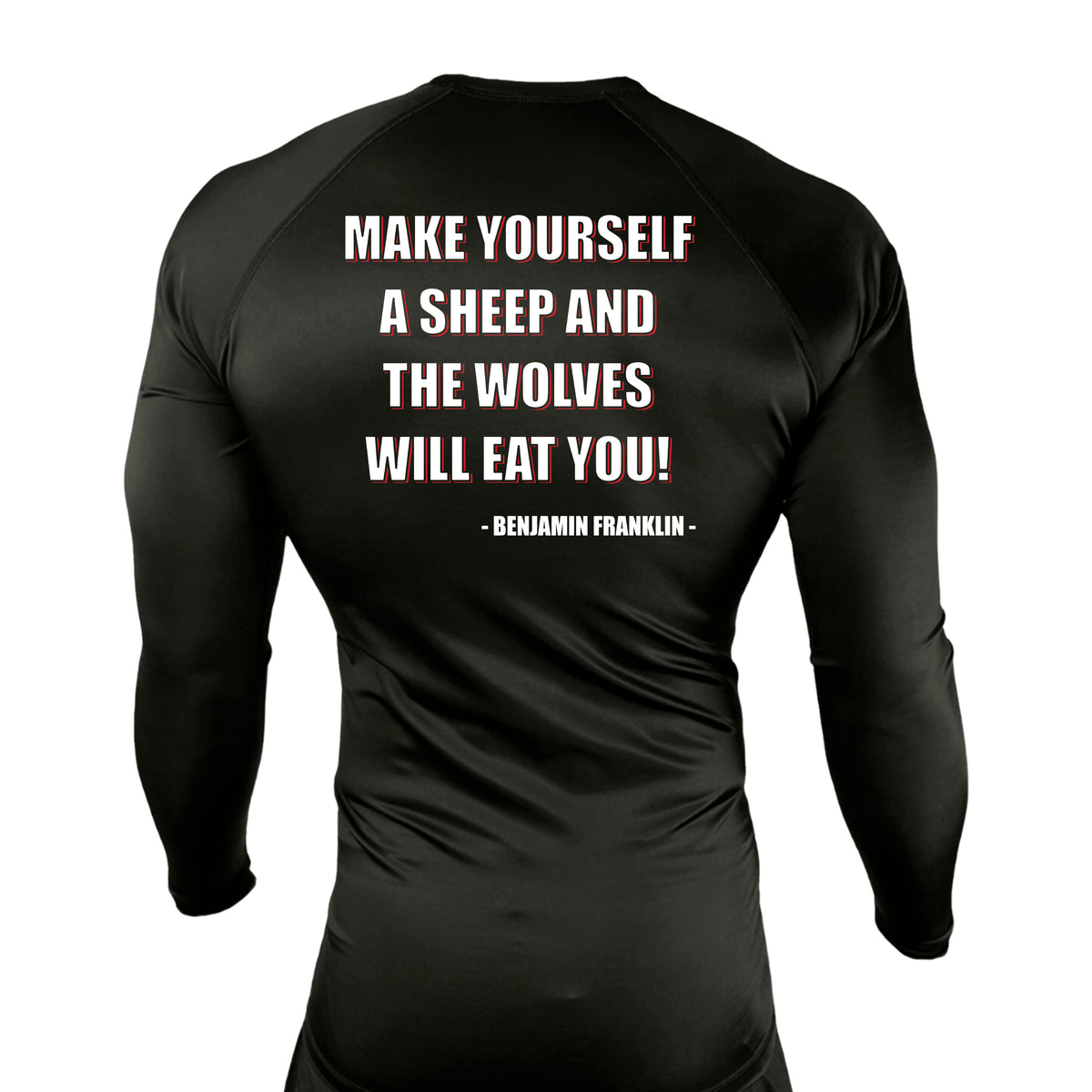 Adrenaline Training Center All Black Custom Rash Guards Long Sleeves #8104 A