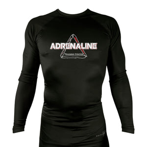 Adrenaline Training Center All Black Custom Rash Guards Long Sleeves #8104 A