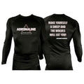 Adrenaline Training Center All Black Custom Rash Guards Long Sleeves #8104 A