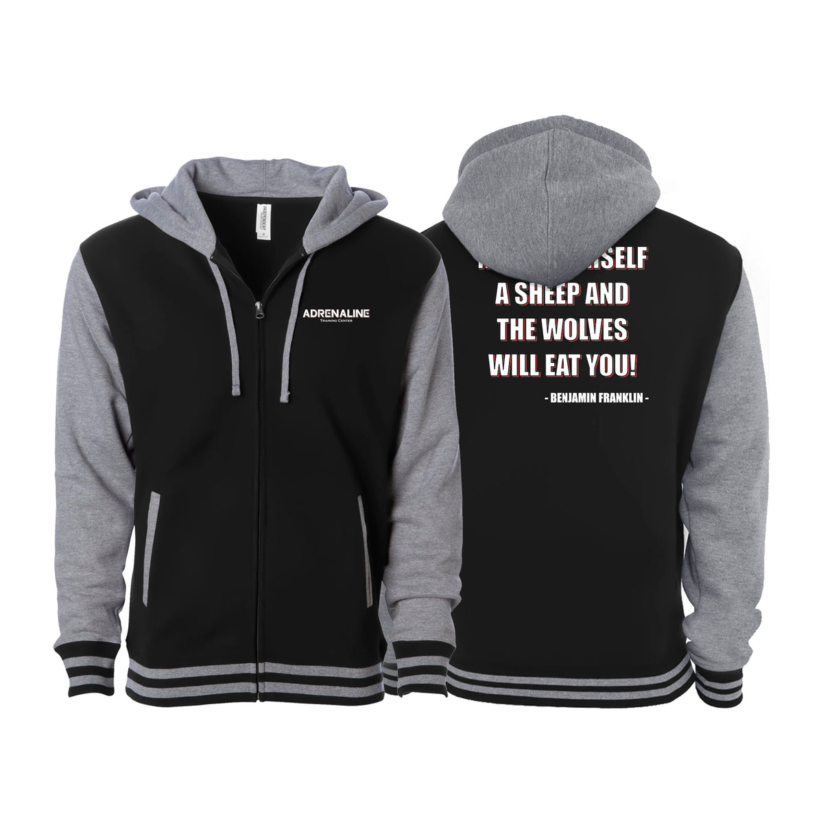Adrenaline Training Center Academy Varsity Zip-Up Hoodies #8104 H
