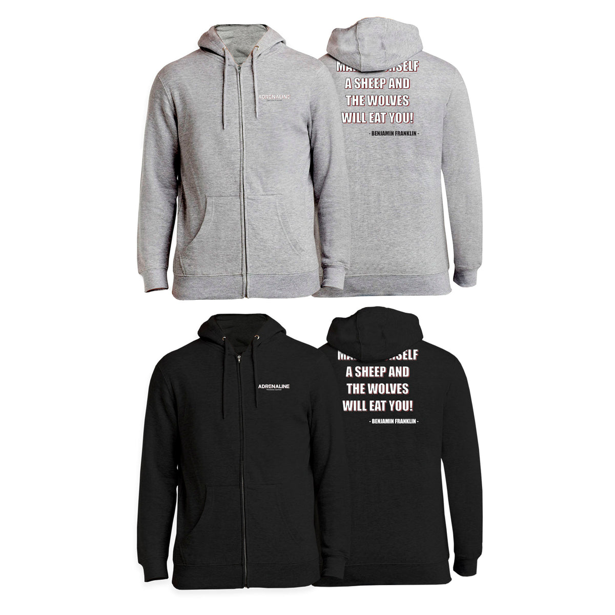 Adrenaline Training Center Academy Zip-Up Hoodies #8104 H