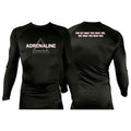 Adrenaline Training Center All Black Custom Rash Guards Long Sleeves #8104 E