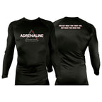 Adrenaline Training Center All Black Custom Rash Guards Long Sleeves #8104 E