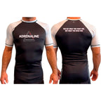 Adrenaline Training Center All Black Ranked Short Sleeve Rash Guards #8104 E