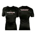 Adrenaline Training Center All Black Custom Rash Guards Short Sleeves #8104 E