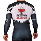 Grays Harbor Brazilian Jiu-Jitsu Academy Rash Guards Black/White #8105 A