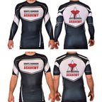 Grays Harbor Brazilian Jiu-Jitsu Academy Rash Guards Black/White #8105 A