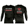 Grays Harbor Brazilian Jiu-Jitsu All Black Custom Rash Guards Long Sleeves #8105 A