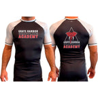 Grays Harbor Brazilian Jiu-Jitsu All Black Ranked Short Sleeve Rash Guards #8105 A