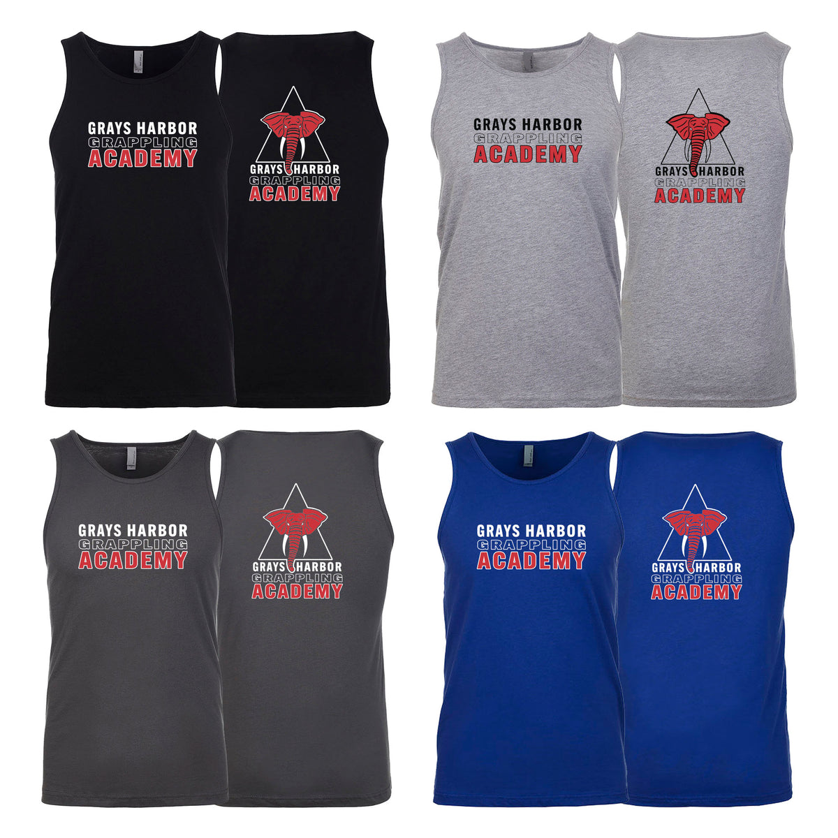 Grays Harbor Brazilian Jiu-Jitsu Next Level Tank Tops #8105 A