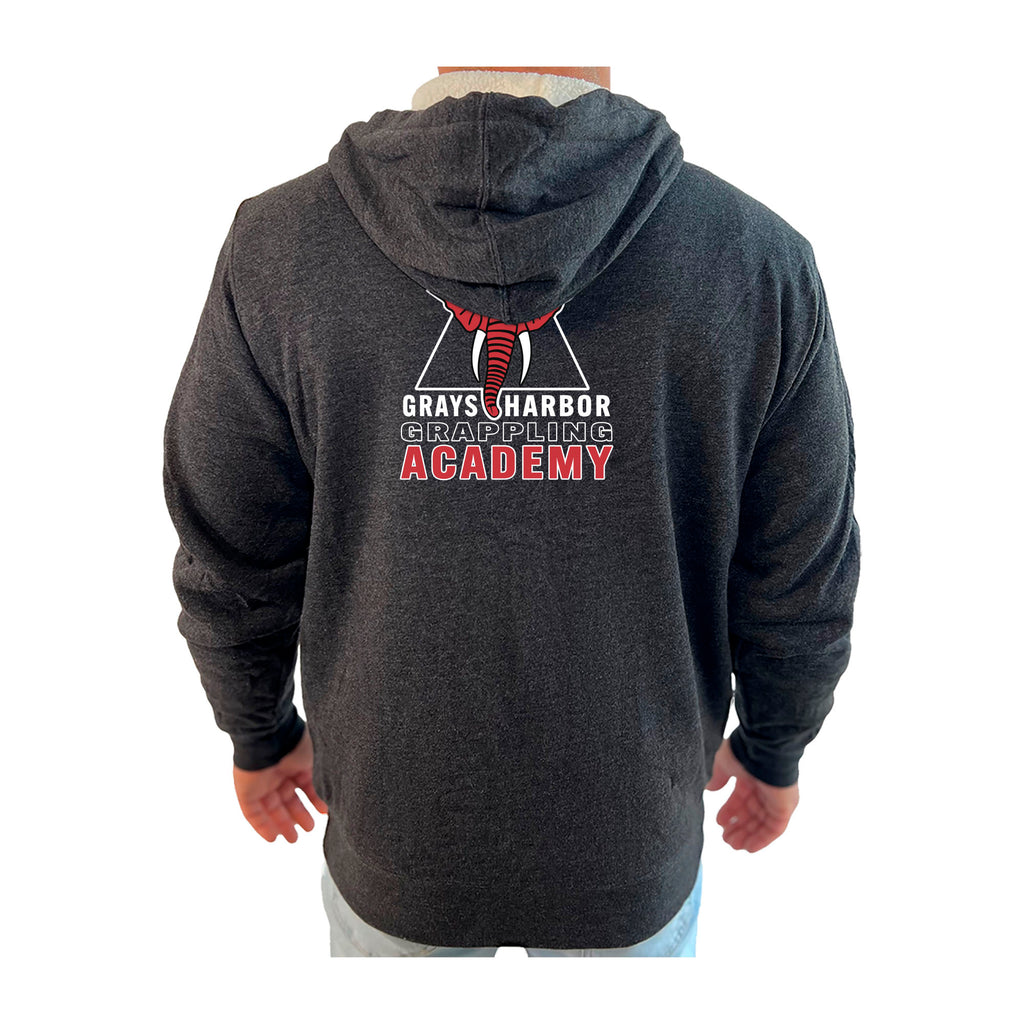 Grays Harbor Brazilian Jiu-Jitsu Academy Sherpa Lined Zip-Up Hoodie #8105 B